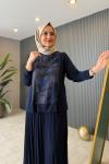 Lara Takım Gri Lacivert