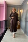 Fermuarlı Oversize Kap Kahve