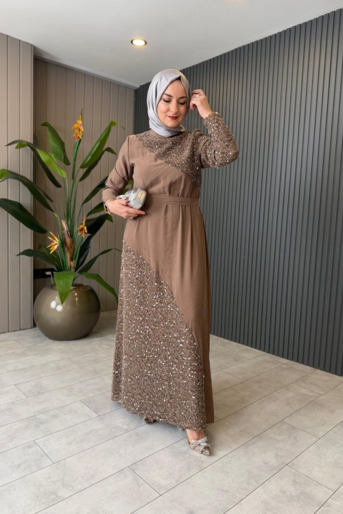 Ayşegül Elbise Bej