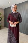 Ayşegül Elbise Bordo