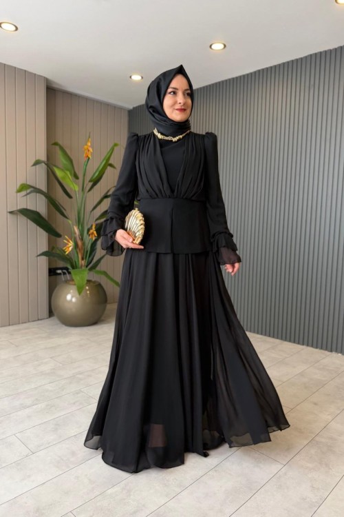 Lizay Etekli Takım Siyah