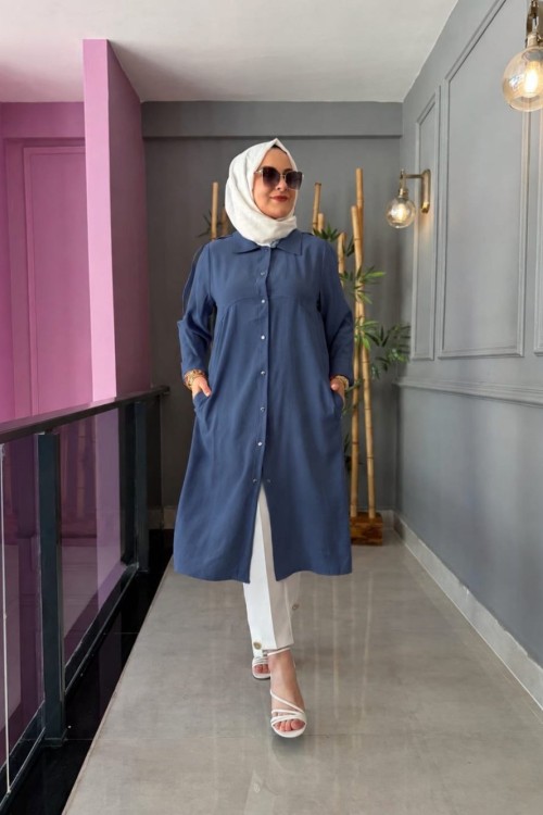 İmran Tunik İndigo Mavi