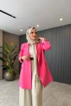 İdil Krep Ceket  Pembe
