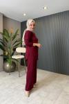 Umay Pantolonlu Takım Bordo