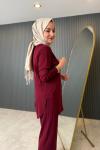 Umay Pantolonlu Takım Bordo