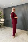 Umay Pantolonlu Takım Bordo