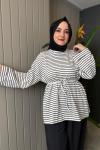 Çizgili Tunik  Kahve