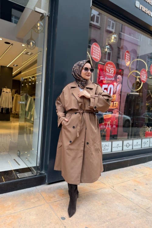Oversize STD Trençkot Camel