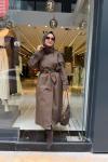 Oversize STD Trençkot Kahverengi