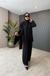 Bambu Pantalon Takım Siyah