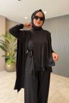 Bambu Pantalon Takım Siyah