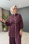Pantalon Takım Bordo