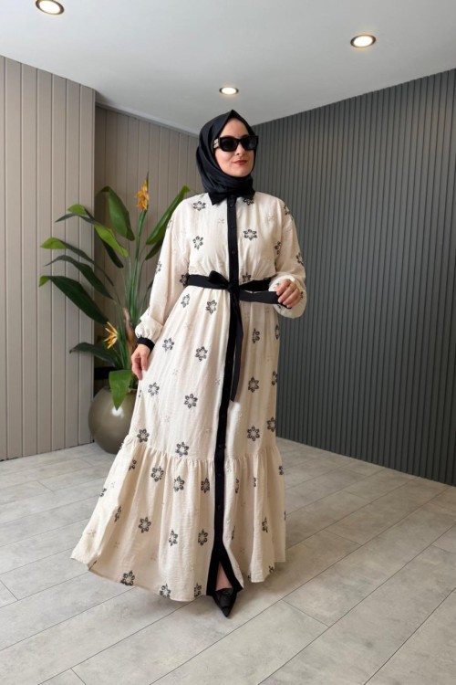 Roza Elbise Bej