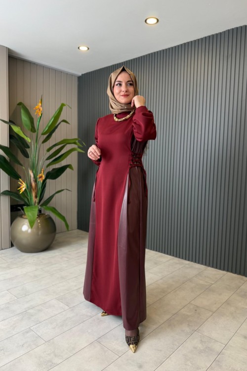 Mavera Elbise Bordo