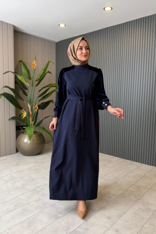 Yelda Elbise Lacivert