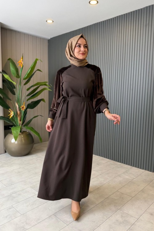 Yelda Elbise Kahve