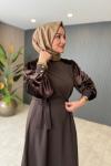 Yelda Elbise Kahve