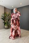 Kolye Detaylı Elbise Pembe
