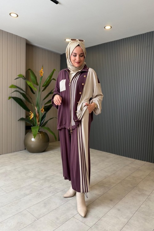 Sezen İkili Rahat Takım Bordo