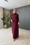 Balıkçı Yaka Bora Elbise Bordo