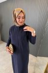 Balıkçı Yaka Bora Elbise Lacivert