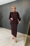 Viva Triko Etekli Takım Kahve