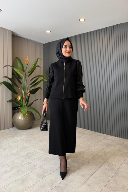Lolita Etekli Takım Siyah