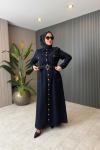 Denim Elbise Lacivert