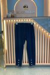 Ön Düğmeli Denim Pantolon Lacivert Lacivert