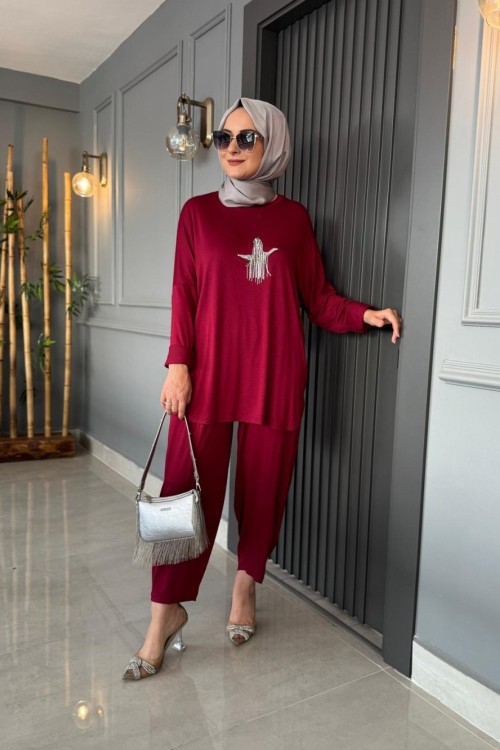 Beymen Pantolonu Takım Bordo